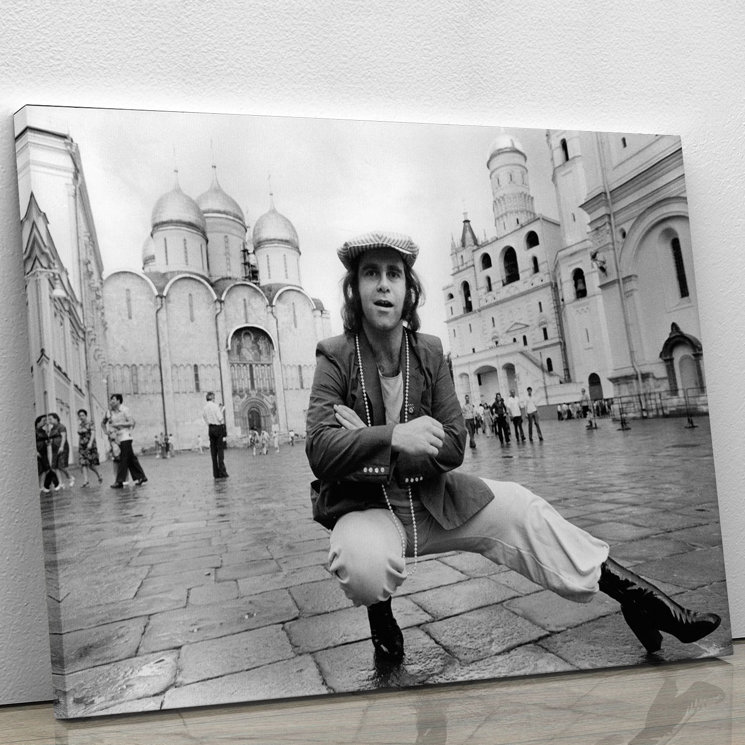 Elton John in Red Square Canvas Print or Poster - Canvas Art Rocks - 1