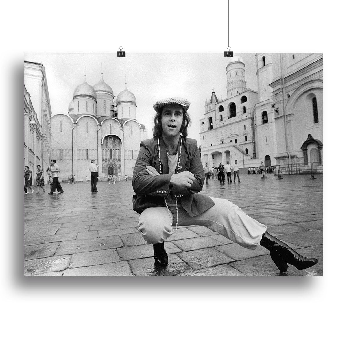 Elton John in Red Square Canvas Print or Poster - Canvas Art Rocks - 2