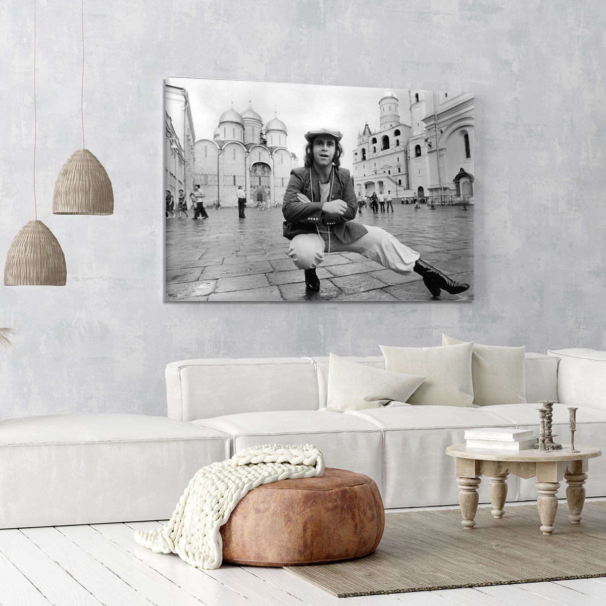 Elton John in Red Square Canvas Print or Poster - Canvas Art Rocks - 6