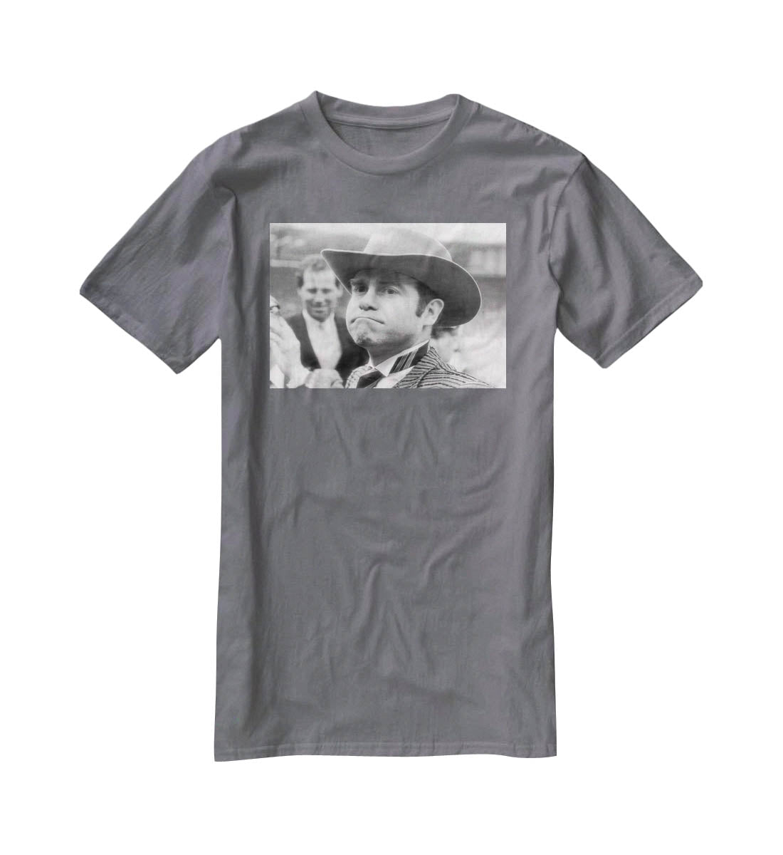Elton John in a Hat T-Shirt - Canvas Art Rocks - 3