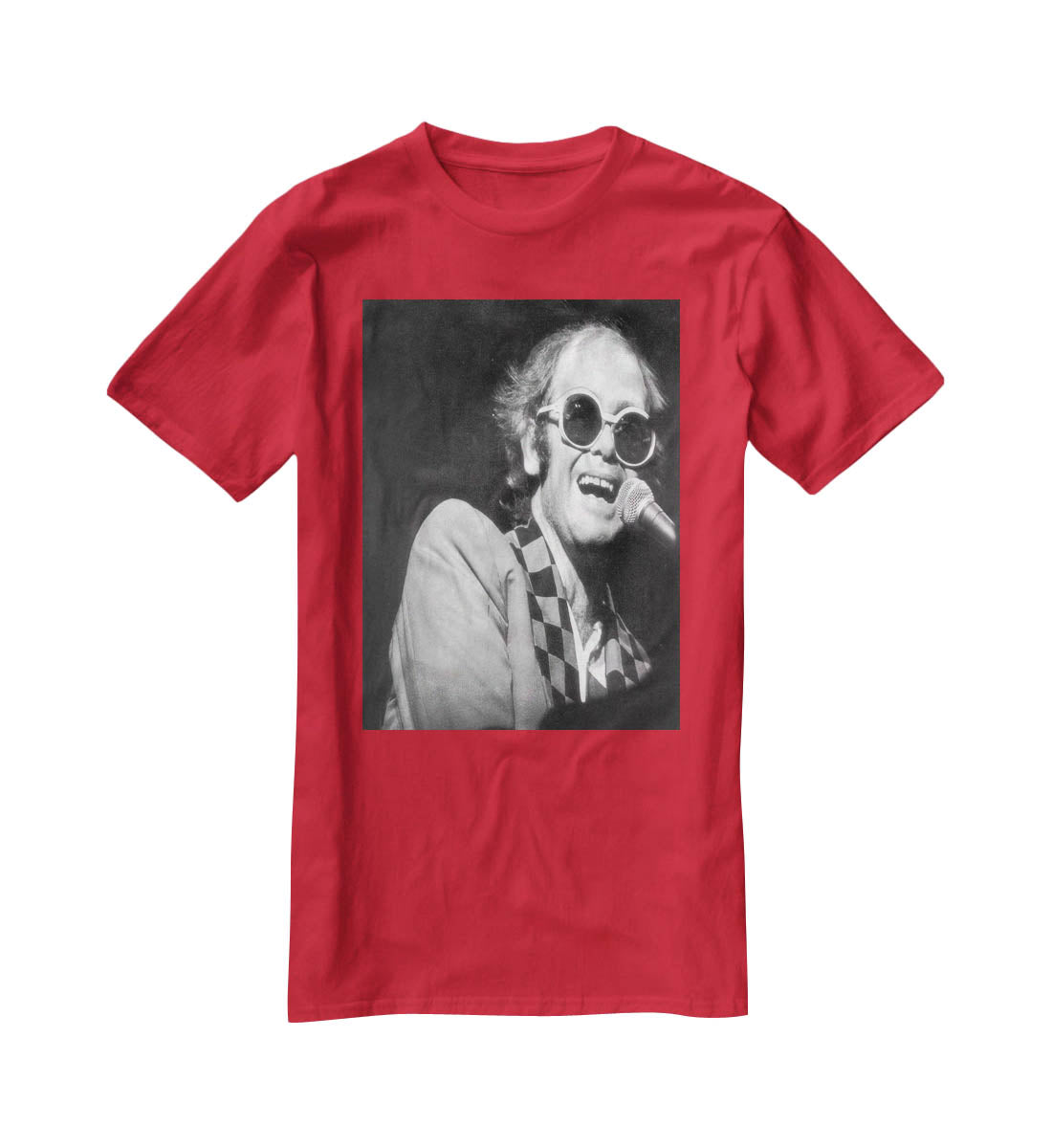 Elton John in concert 1977 T-Shirt - Canvas Art Rocks - 4
