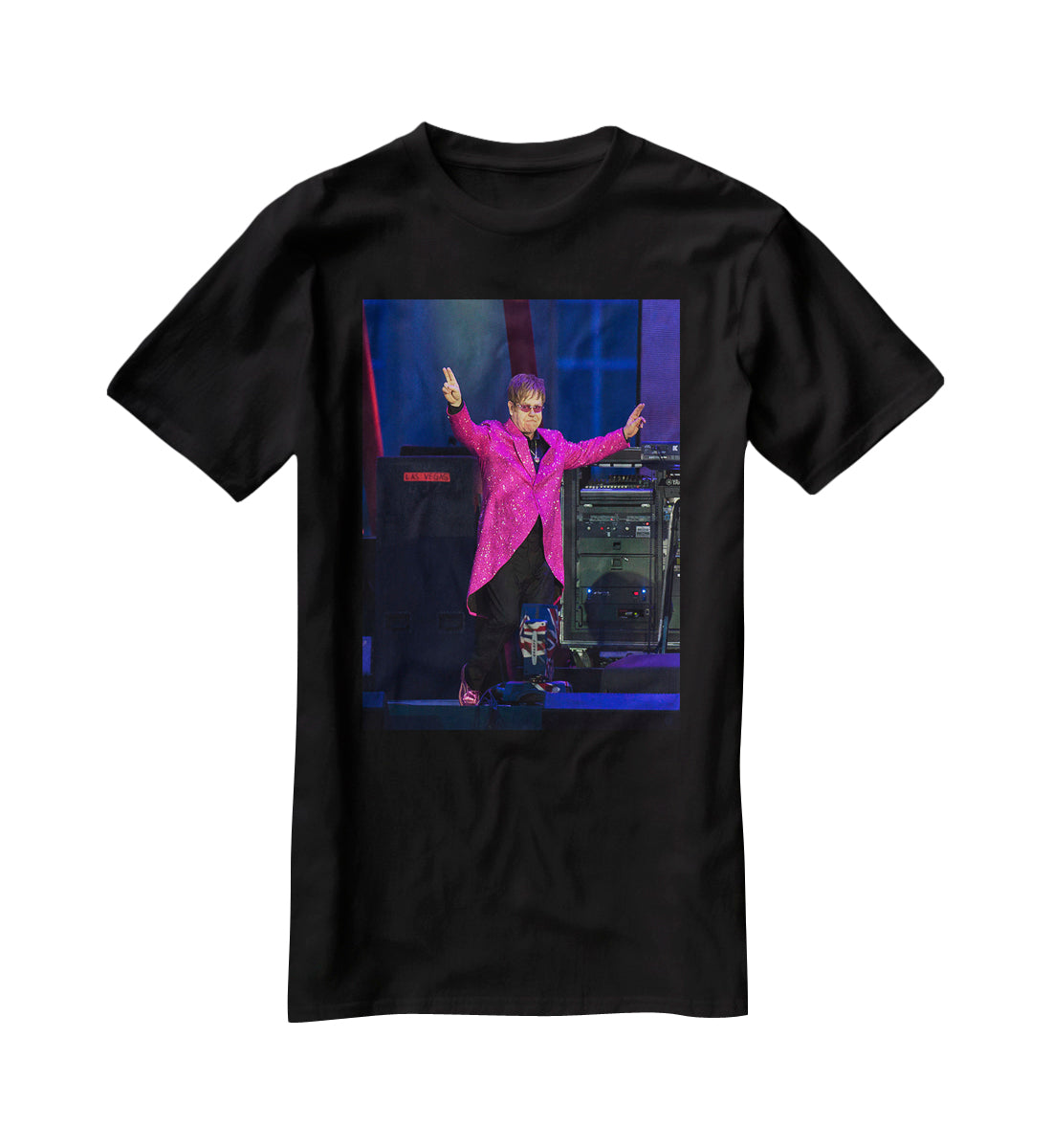 Elton John in concert T-Shirt - Canvas Art Rocks - 1
