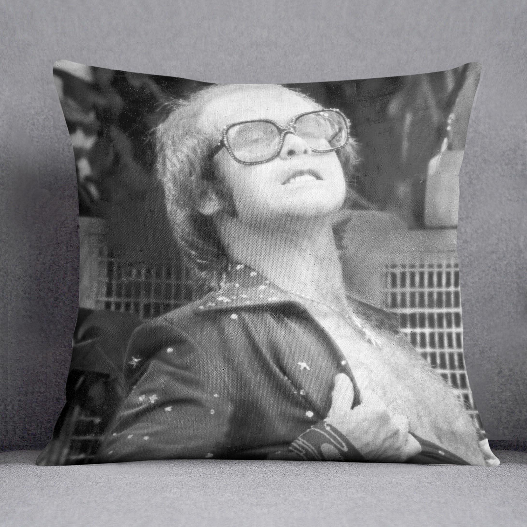 Elton John onstage 1975 Cushion - Canvas Art Rocks - 1