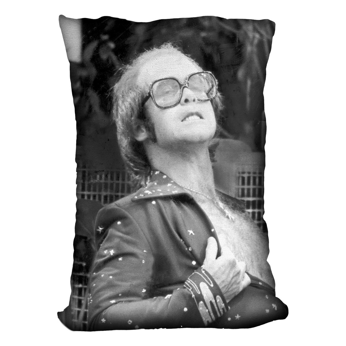 Elton John onstage 1975 Cushion - Canvas Art Rocks - 4