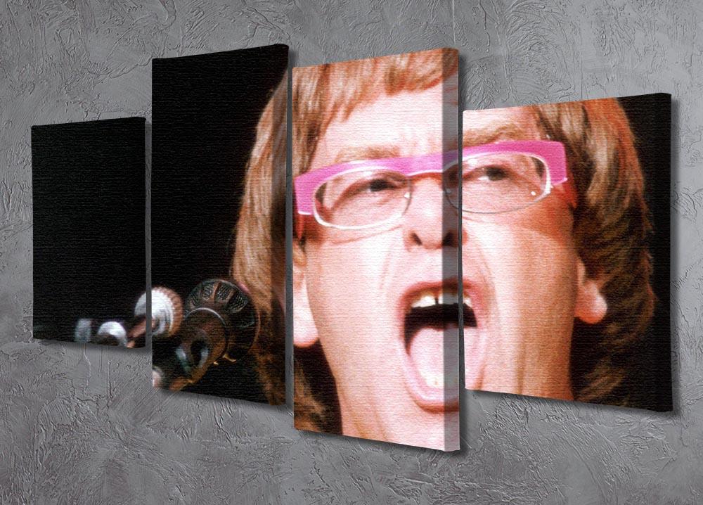 Elton John singing 4 Split Panel Canvas - Canvas Art Rocks - 2