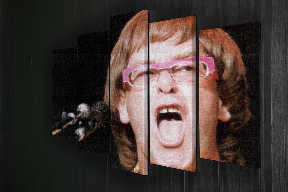 Elton John singing 5 Split Panel Canvas - Canvas Art Rocks - 2