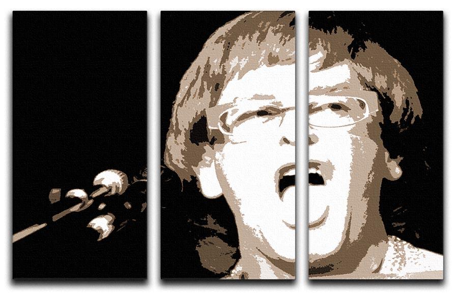 Elton John singing pop art 3 Split Panel Canvas Print - Canvas Art Rocks - 1