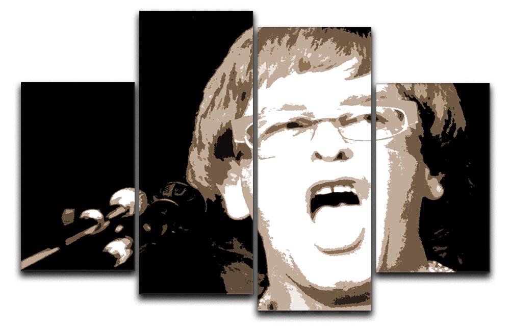 Elton John singing pop art 4 Split Panel Canvas  - Canvas Art Rocks - 1