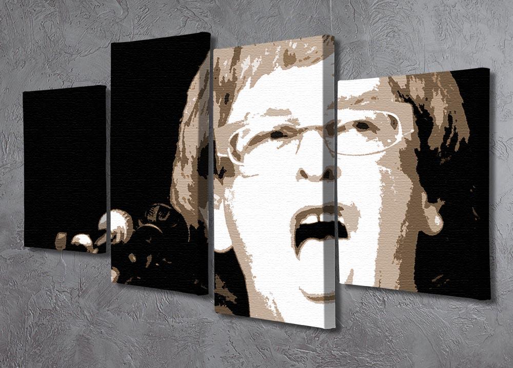 Elton John singing pop art 4 Split Panel Canvas - Canvas Art Rocks - 2