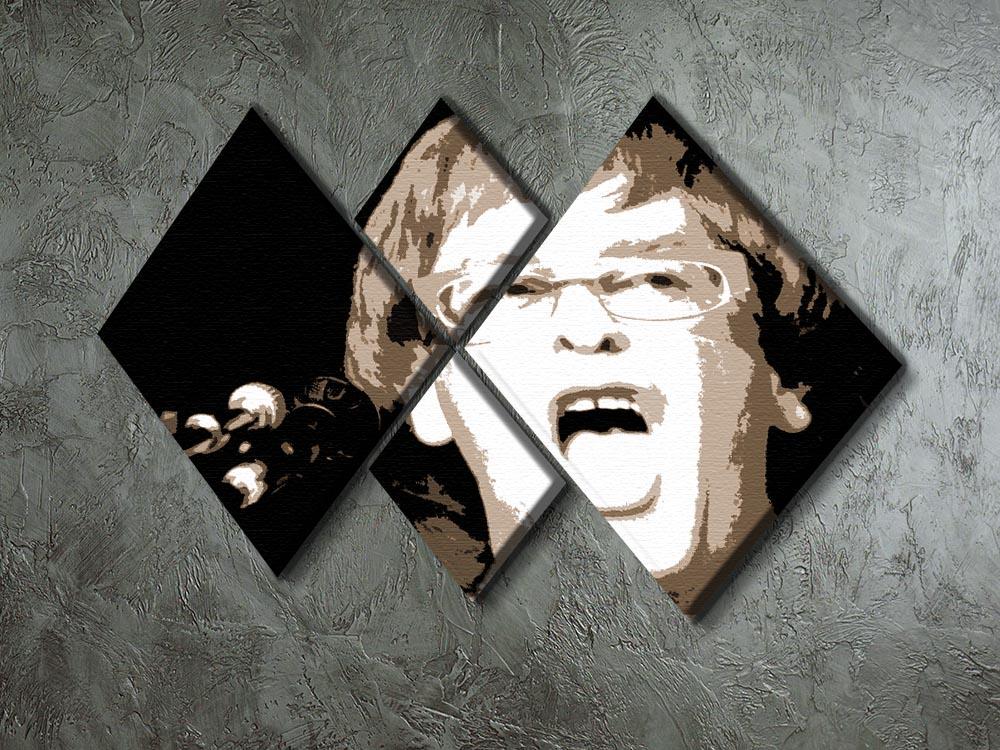 Elton John singing pop art 4 Square Multi Panel Canvas - Canvas Art Rocks - 2