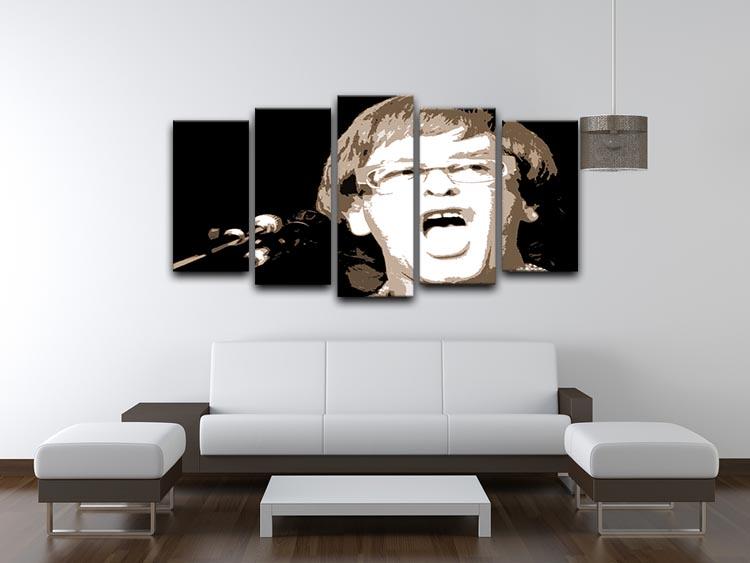 Elton John singing pop art 5 Split Panel Canvas - Canvas Art Rocks - 3