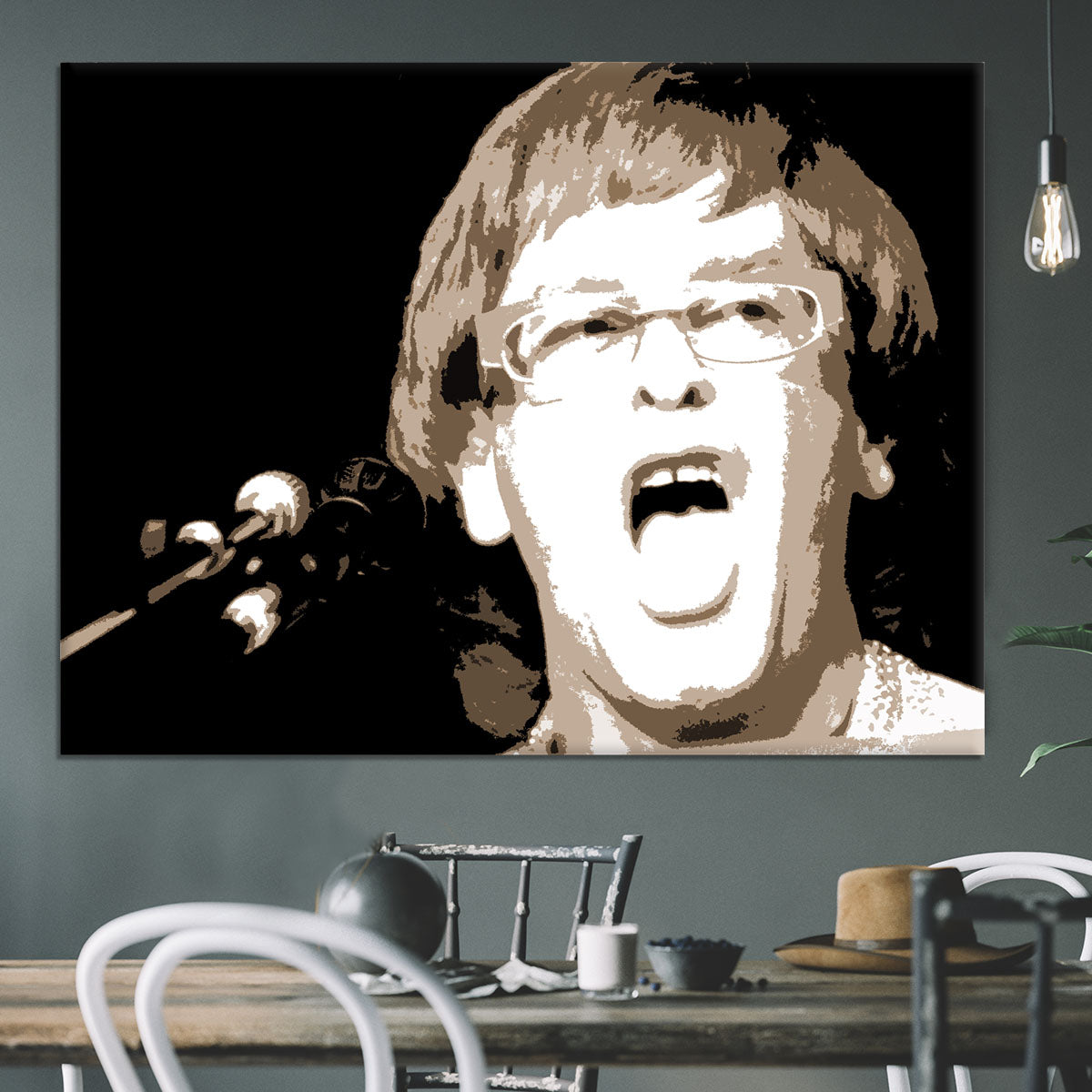 Elton John singing pop art Canvas Print or Poster - Canvas Art Rocks - 3
