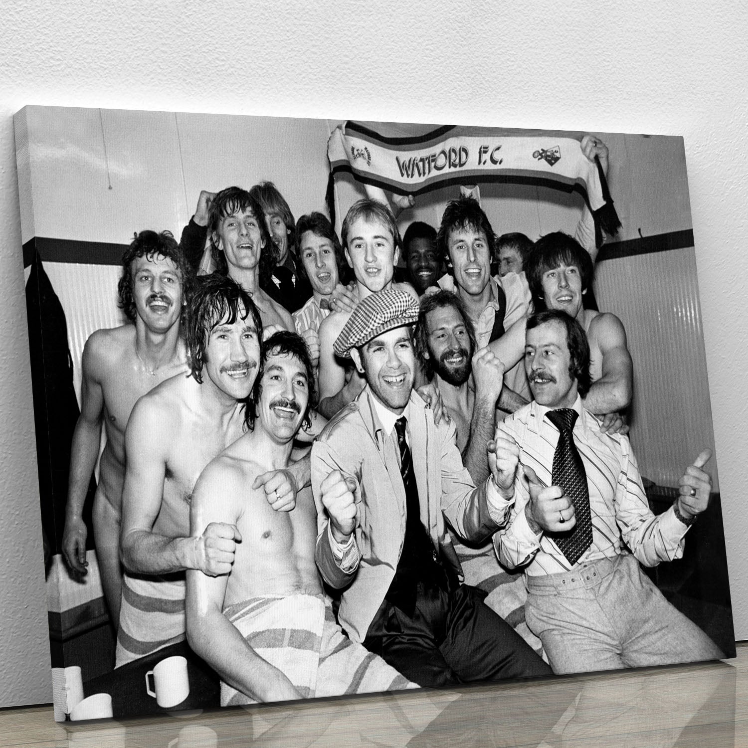 Elton John with the Watford team Canvas Print or Poster - Canvas Art Rocks - 1