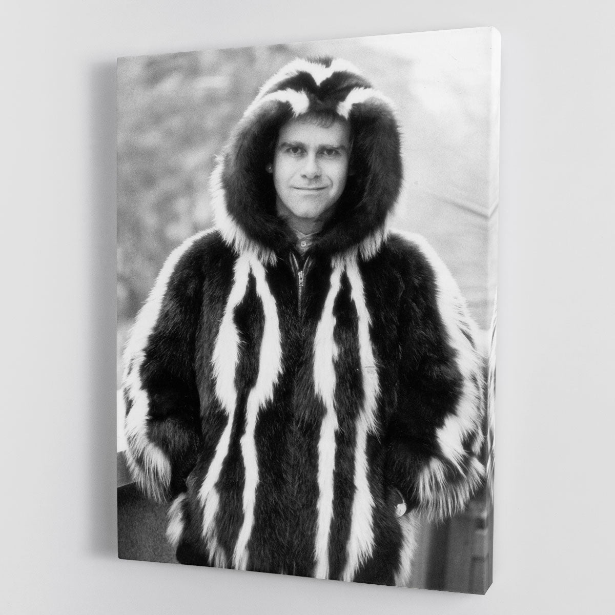 Elton in furs Canvas Print or Poster - Canvas Art Rocks - 1