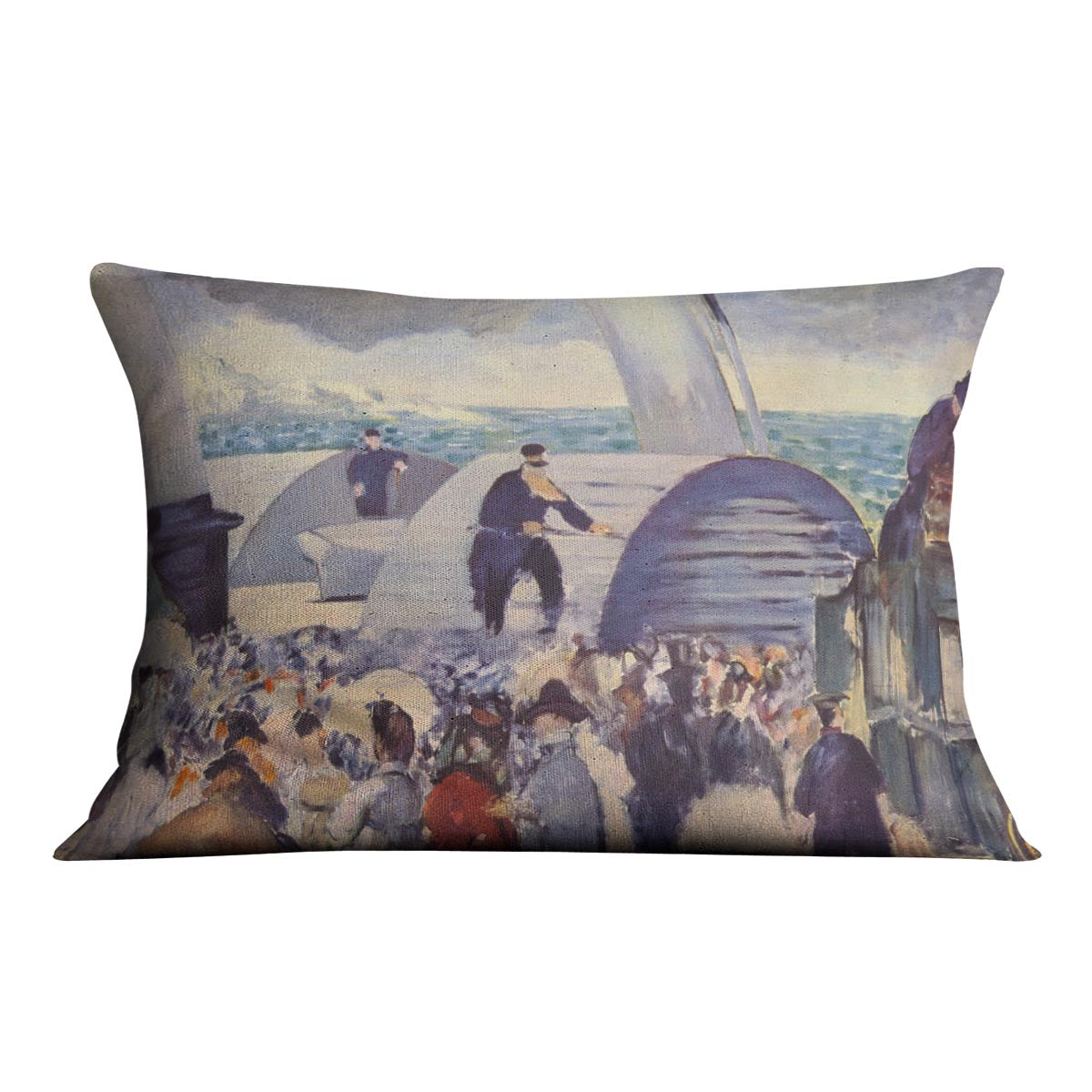 Embarkation after Folkestone by Manet Cushion