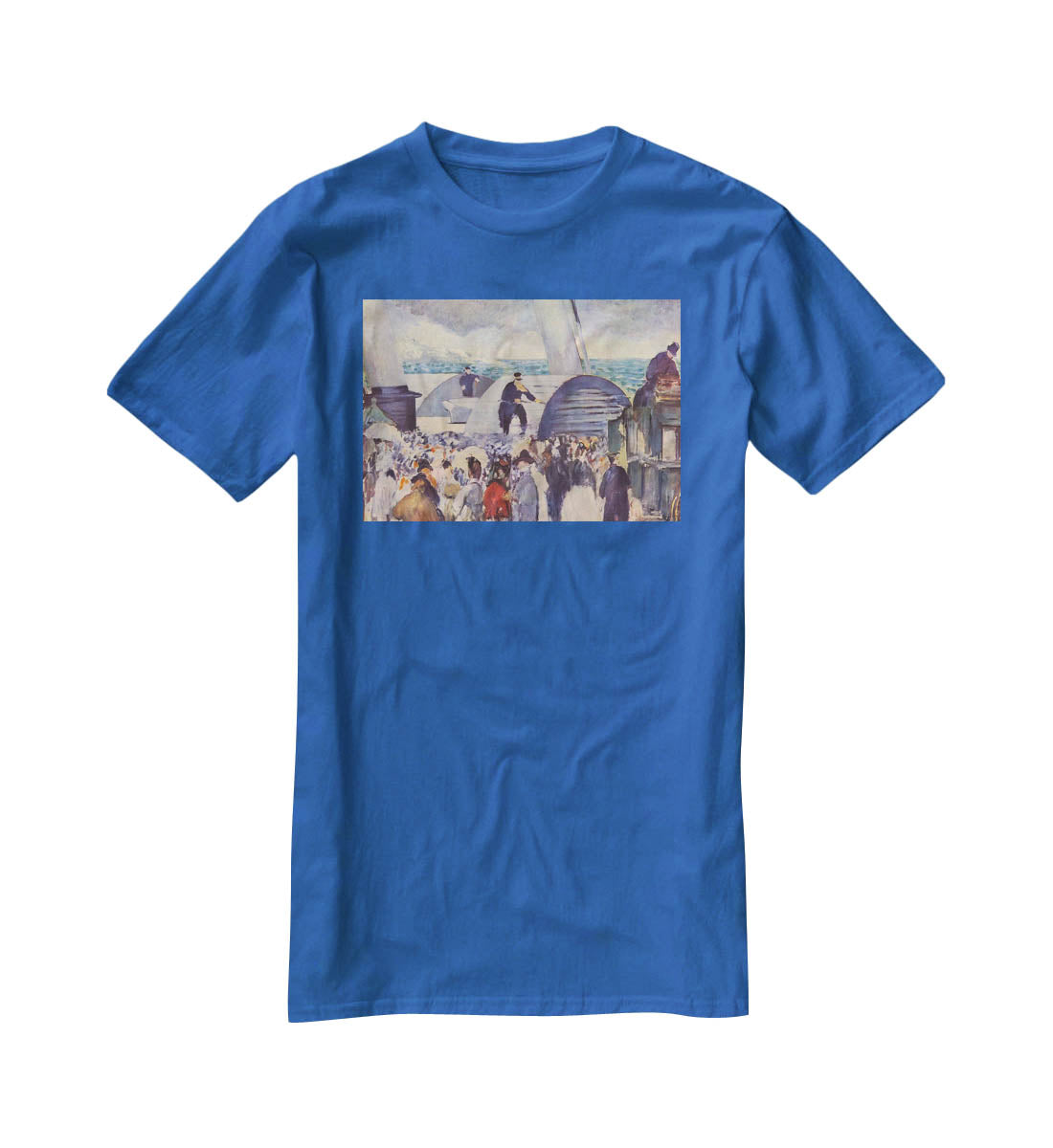 Embarkation of the Folkestone by Manet T-Shirt - Canvas Art Rocks - 2