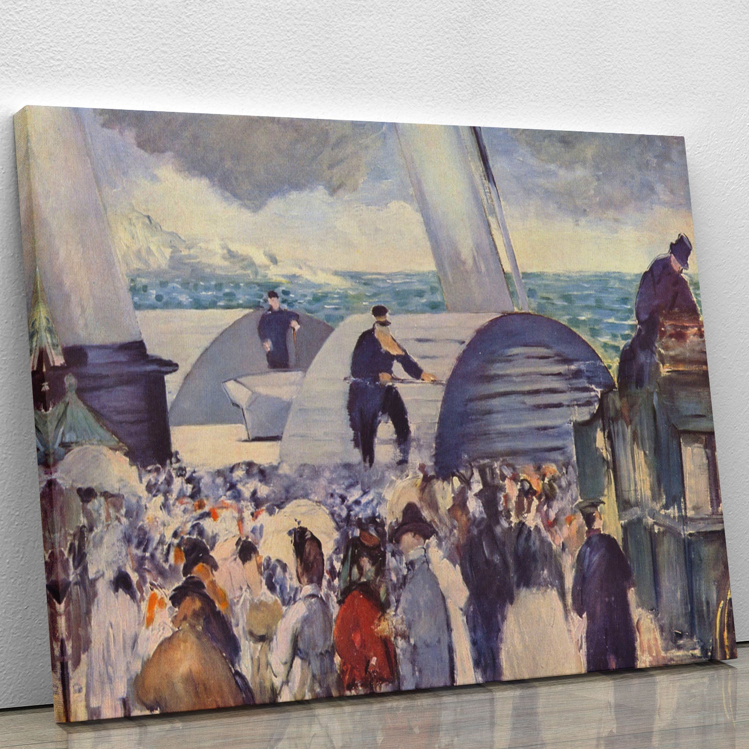 Embarkation of the Folkestone by Manet Canvas Print or Poster - Canvas Art Rocks - 1