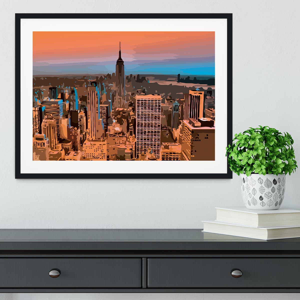 Empire State Building Framed Print - Canvas Art Rocks - 1