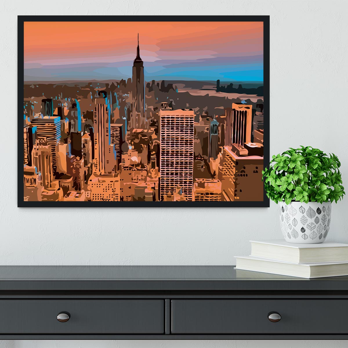 Empire State Building Framed Print - Canvas Art Rocks - 2