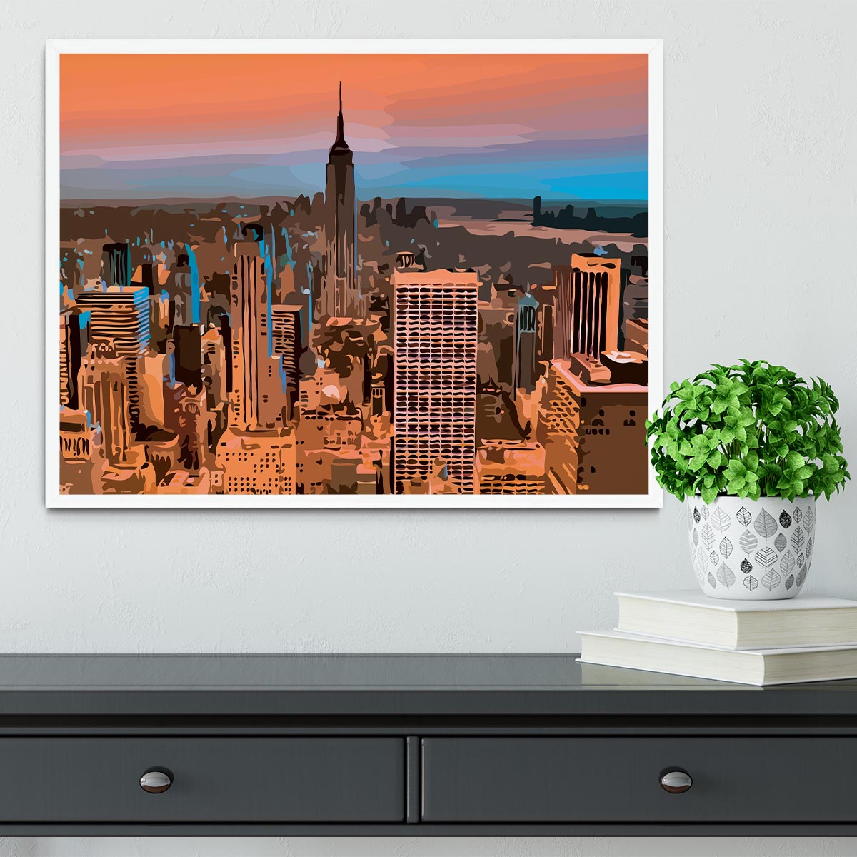Empire State Building Framed Print - Canvas Art Rocks -6