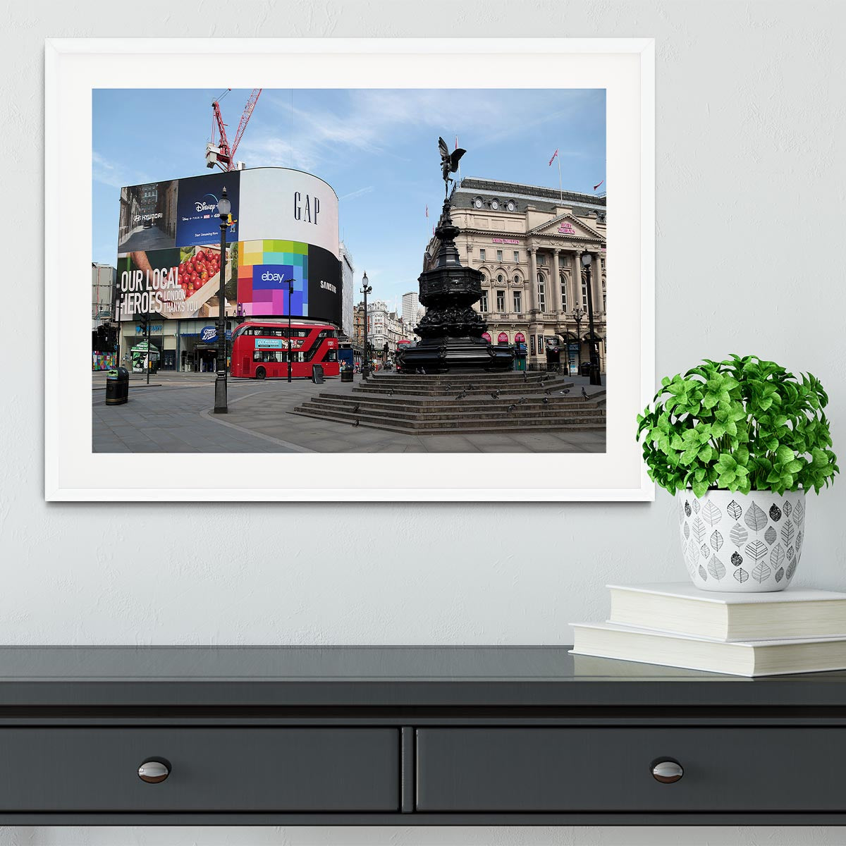 Empty Piccadilly Circus London under Lockdown 2020 Framed Print - Canvas Art Rocks - 5