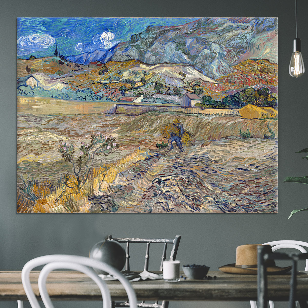 Enclosed Field with Peasant Canvas Print or Poster - Canvas Art Rocks - 3