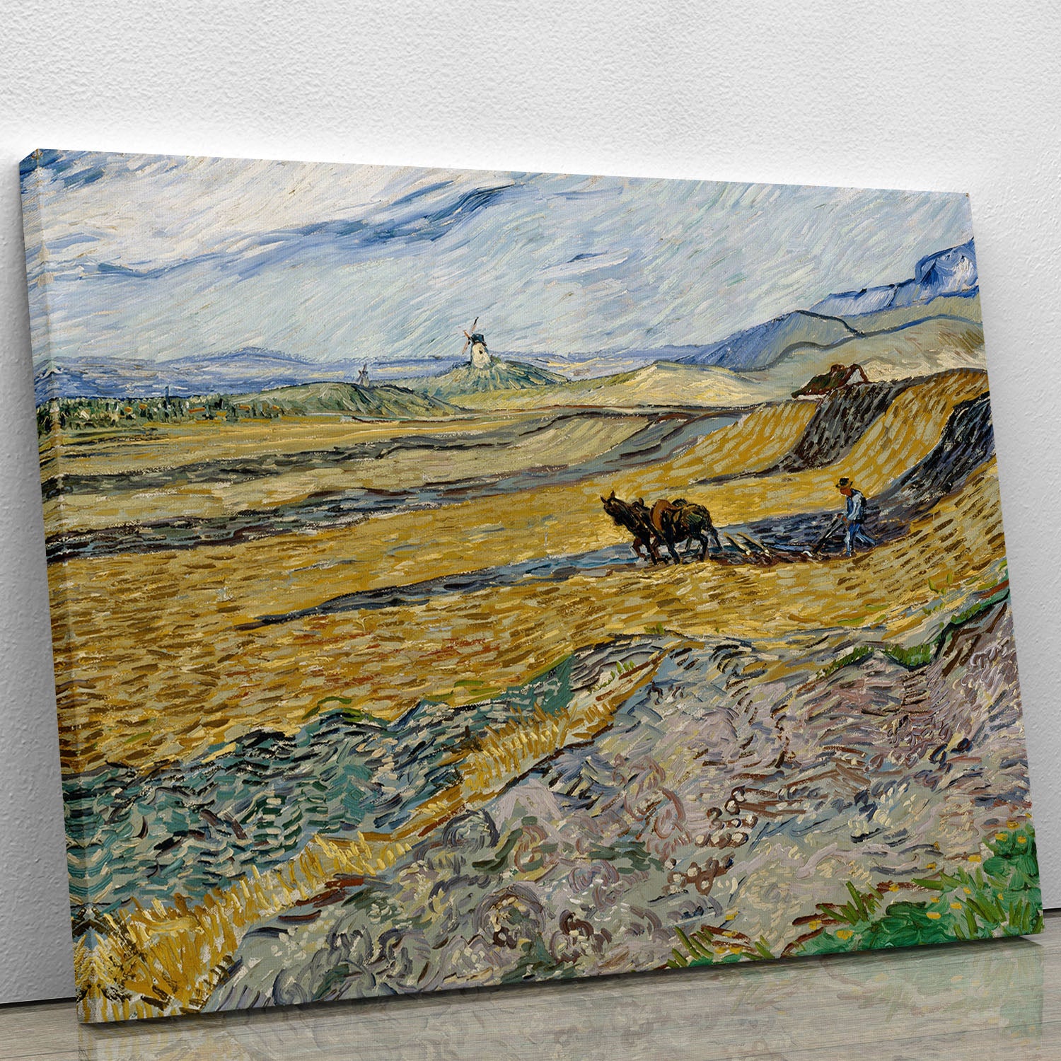 Enclosed Field with Ploughman Canvas Print or Poster - Canvas Art Rocks - 1