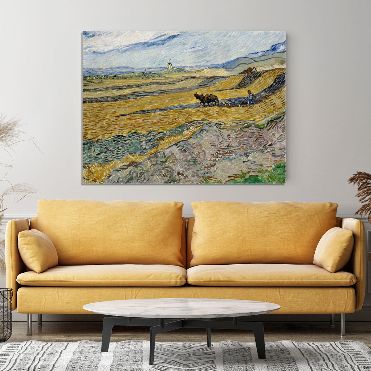 Enclosed Field with Ploughman Canvas Print or Poster - Canvas Art Rocks - 4
