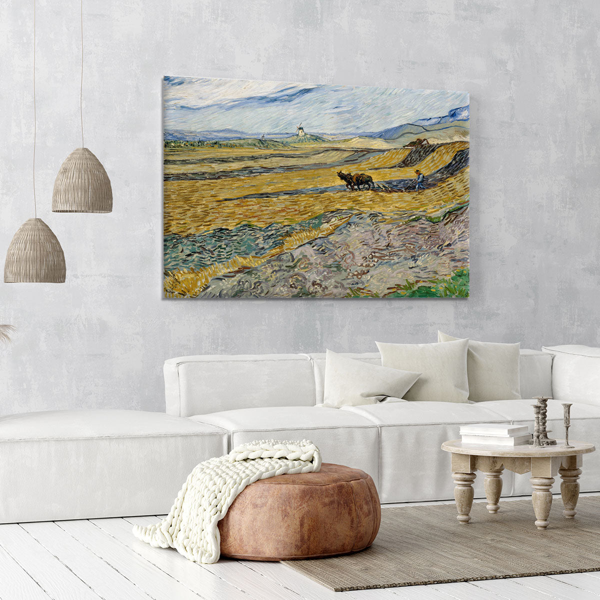 Enclosed Field with Ploughman Canvas Print or Poster - Canvas Art Rocks - 6