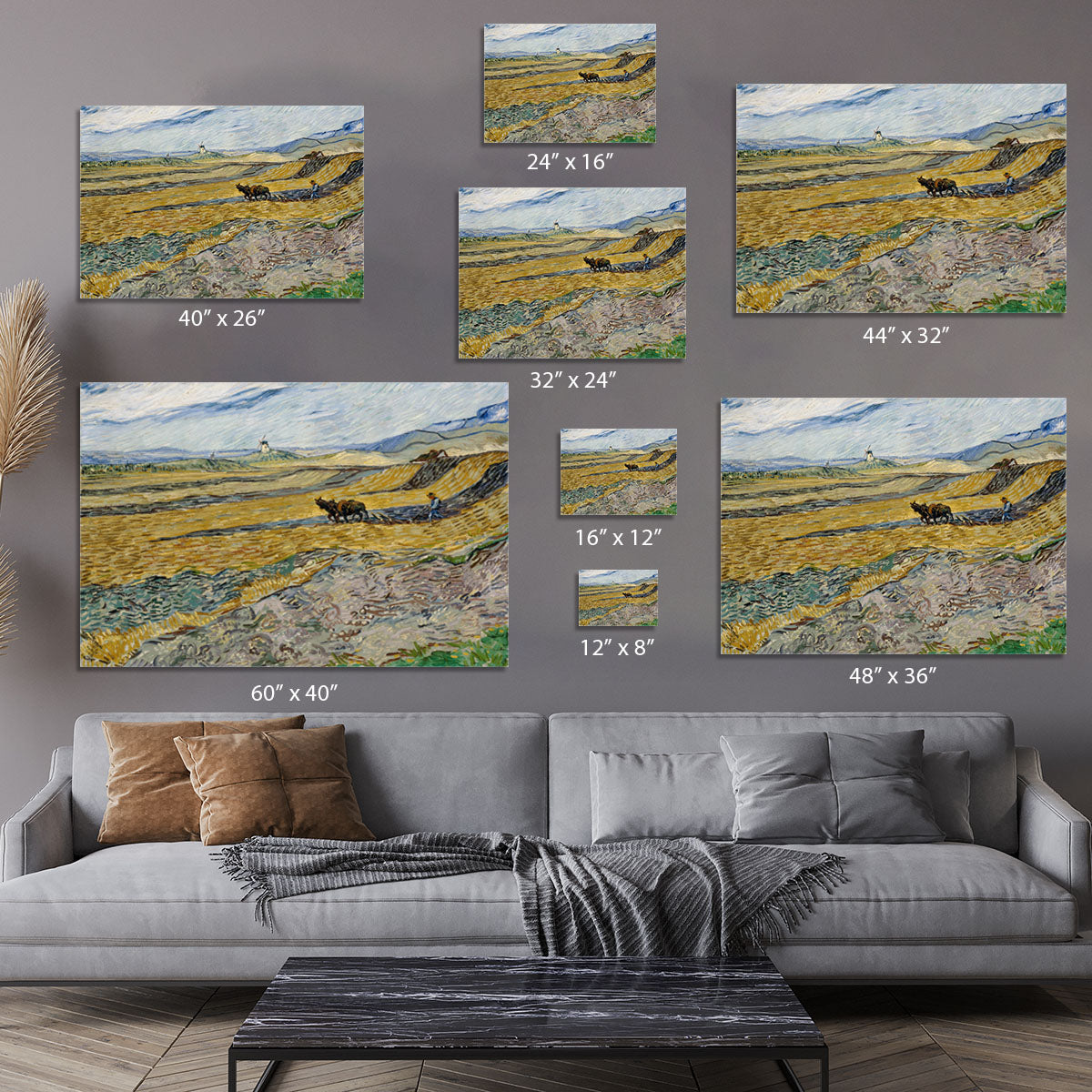 Enclosed Field with Ploughman Canvas Print or Poster - Canvas Art Rocks - 7
