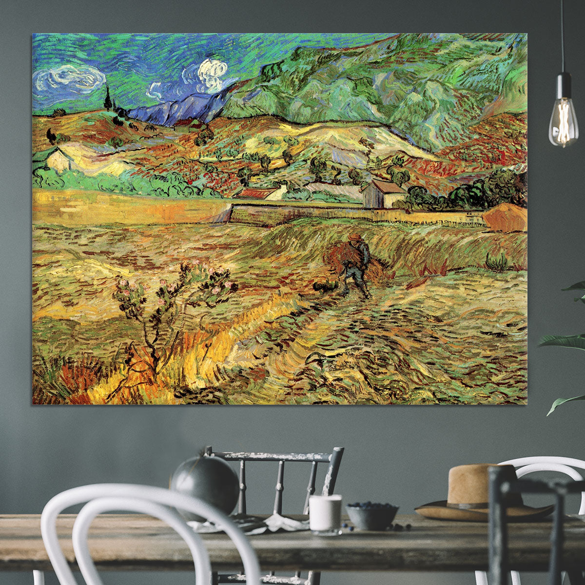 Enclosed Wheat Field with Peasant by Van Gogh Canvas Print or Poster - Canvas Art Rocks - 3