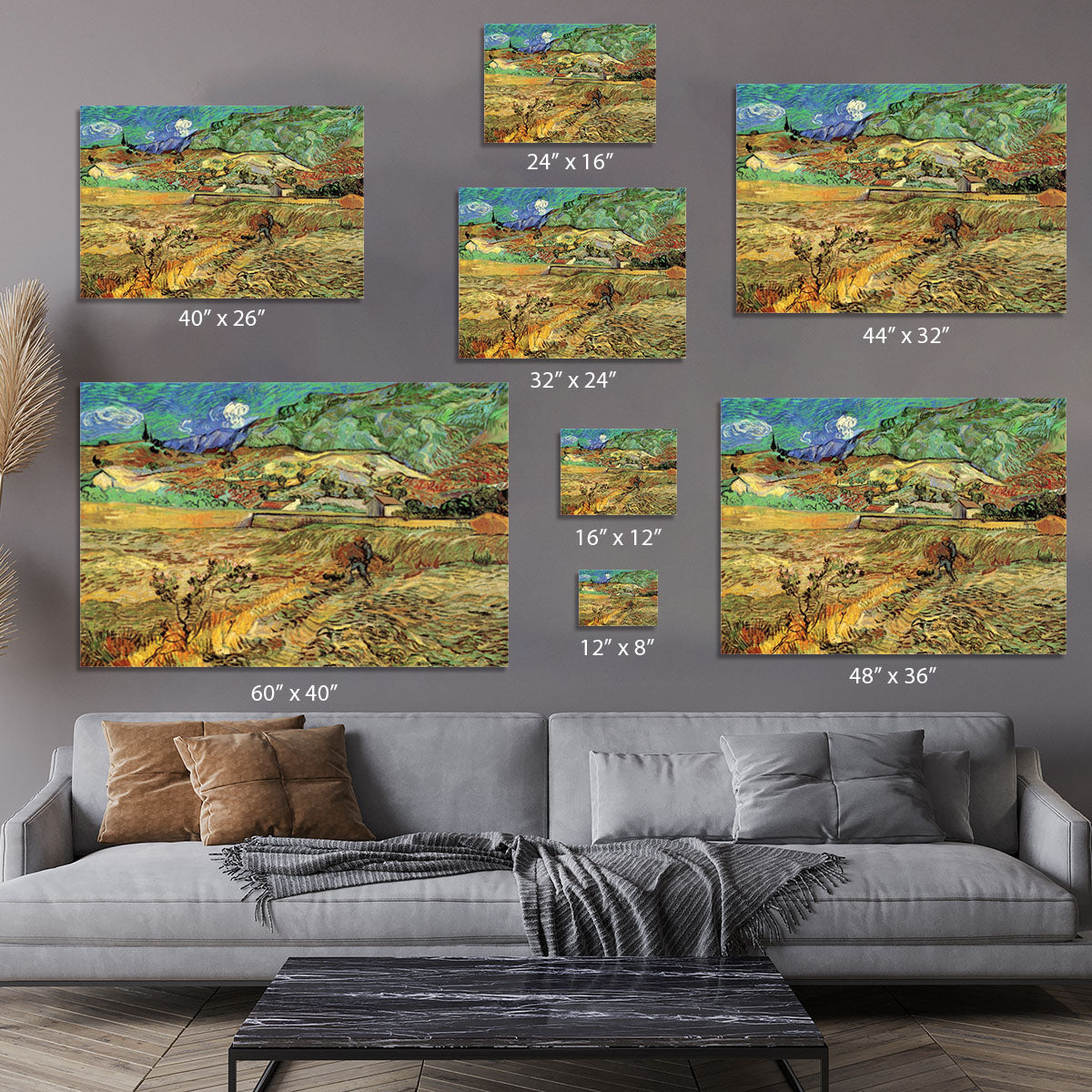 Enclosed Wheat Field with Peasant by Van Gogh Canvas Print or Poster - Canvas Art Rocks - 7
