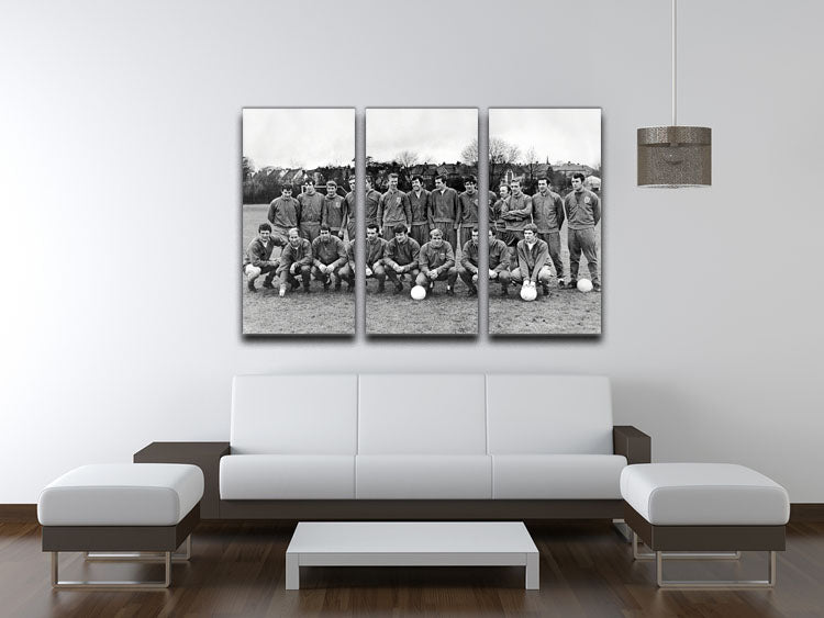 England Football Team 1969 3 Split Panel Canvas Print - Canvas Art Rocks - 3