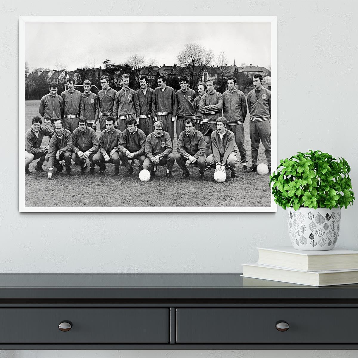 England Football Team 1969 Framed Print - Canvas Art Rocks -6