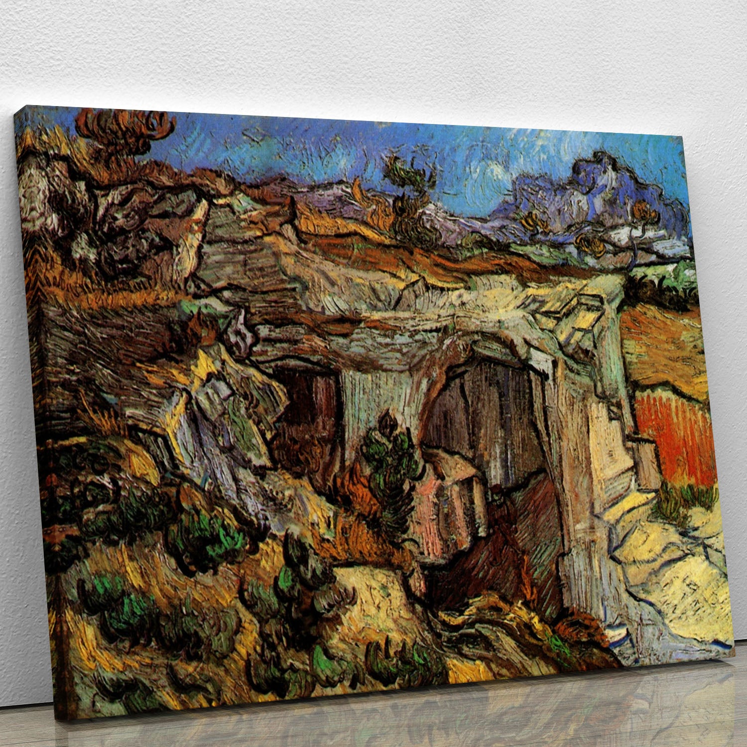 Entrance to a Quarry near Saint-Remy by Van Gogh Canvas Print or Poster - Canvas Art Rocks - 1