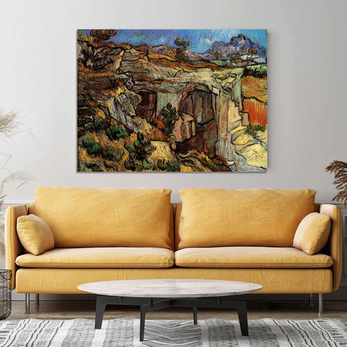 Entrance to a Quarry near Saint-Remy by Van Gogh Canvas Print or Poster - Canvas Art Rocks - 4
