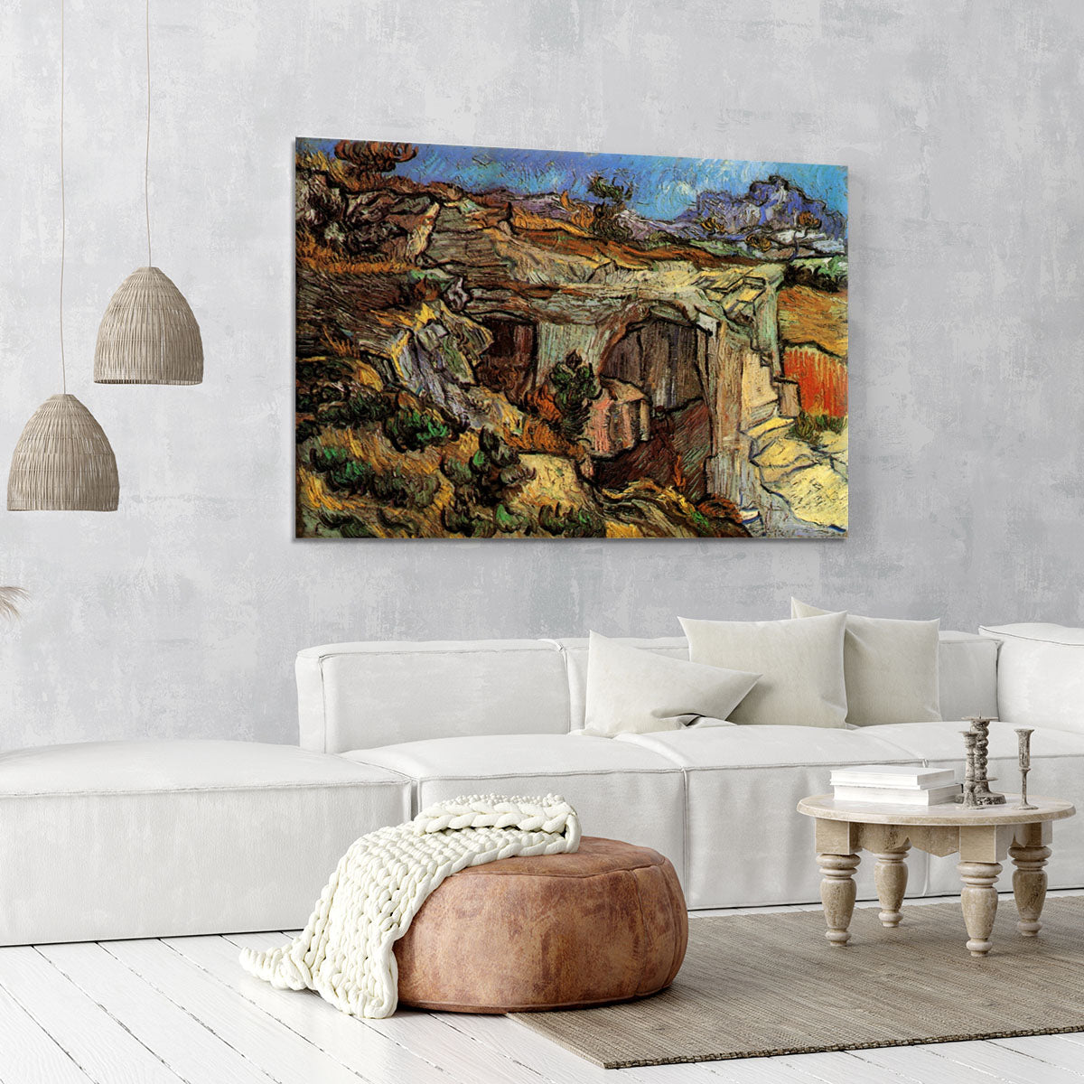 Entrance to a Quarry near Saint-Remy by Van Gogh Canvas Print or Poster - Canvas Art Rocks - 6