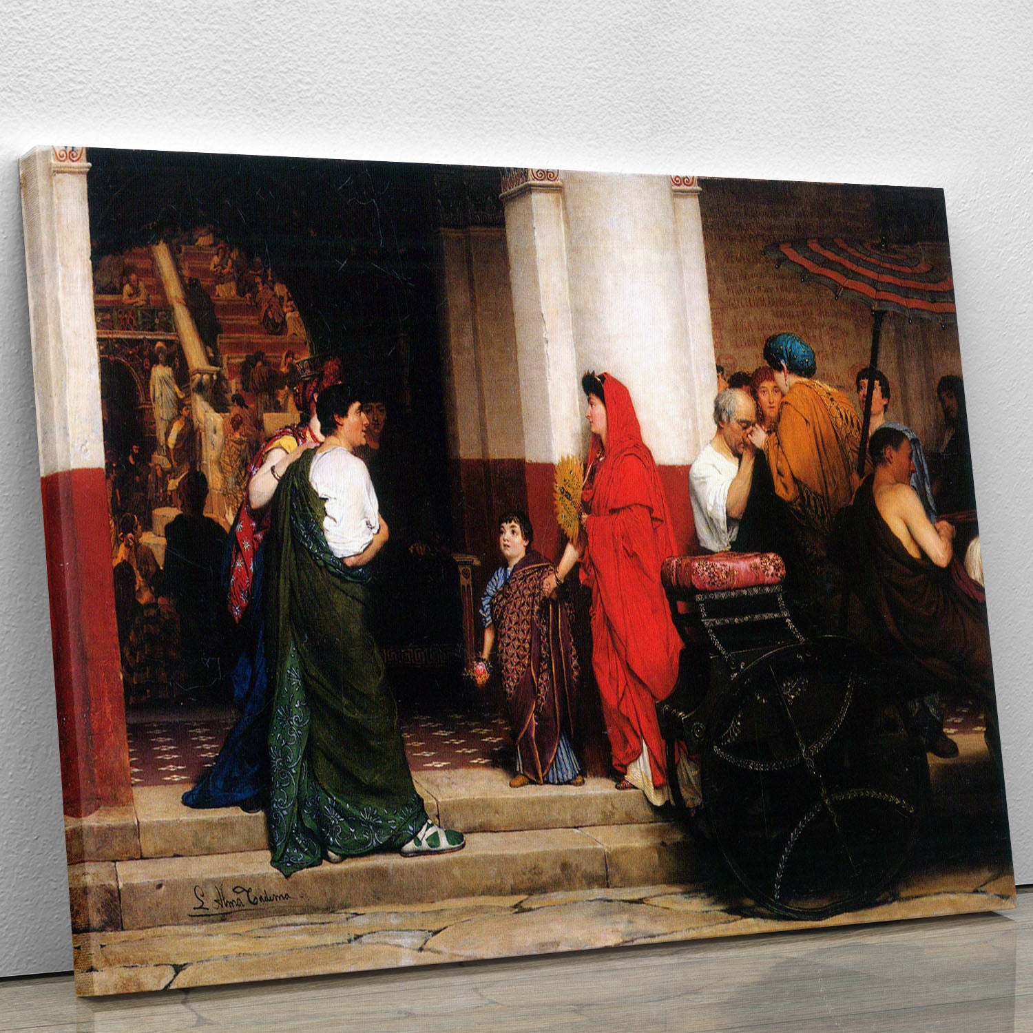 Entrance to a Roman theater by Alma Tadema Canvas Print or Poster - Canvas Art Rocks - 1