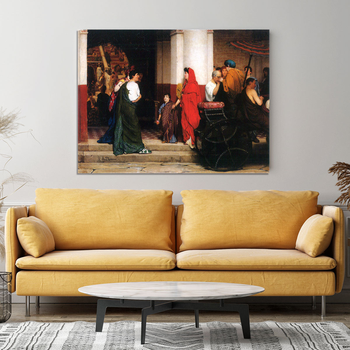 Entrance to a Roman theater by Alma Tadema Canvas Print or Poster - Canvas Art Rocks - 4
