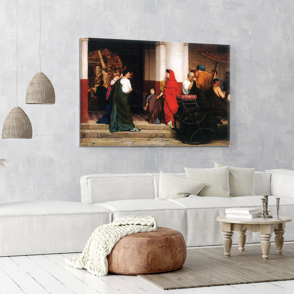Entrance to a Roman theater by Alma Tadema Canvas Print or Poster - Canvas Art Rocks - 6