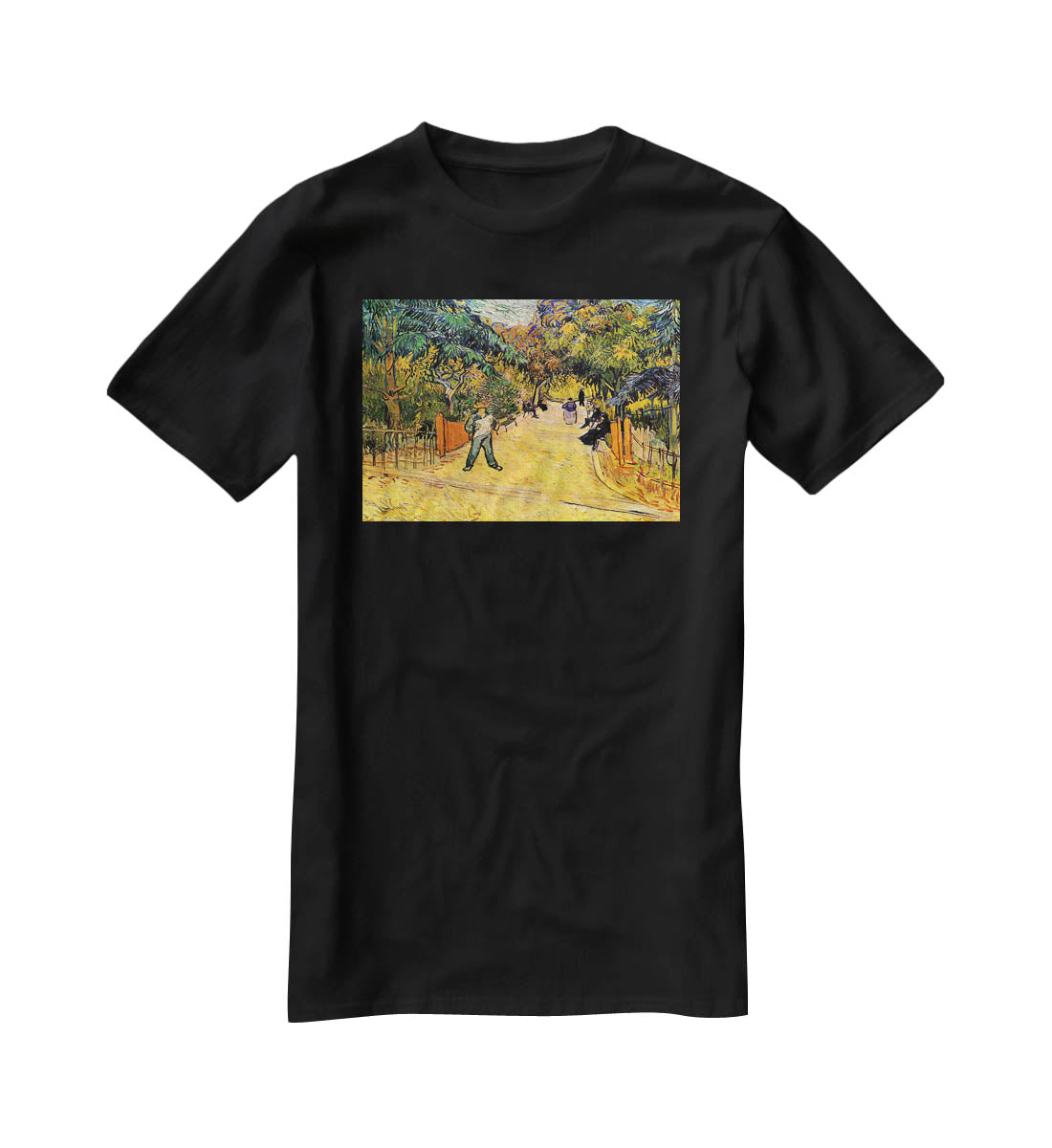 Entrance to the Public Park in Arles by Van Gogh T-Shirt - Canvas Art Rocks - 1