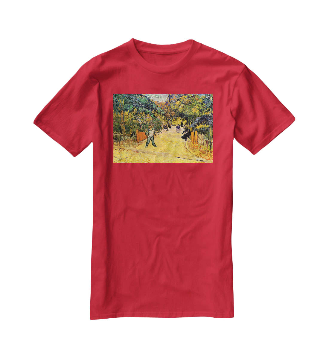 Entrance to the Public Park in Arles by Van Gogh T-Shirt - Canvas Art Rocks - 4
