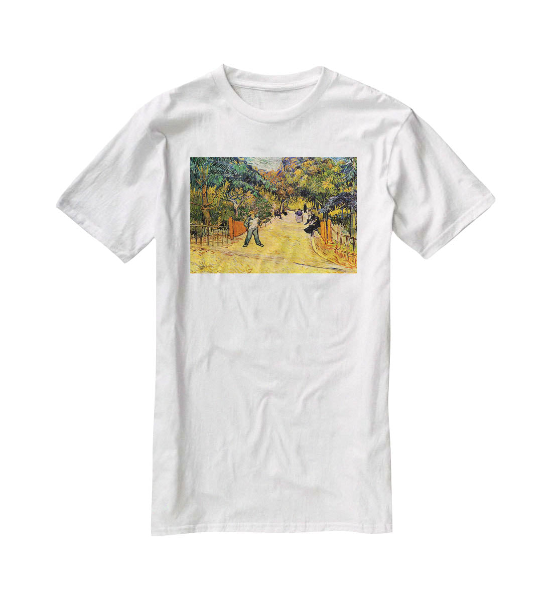 Entrance to the Public Park in Arles by Van Gogh T-Shirt - Canvas Art Rocks - 5