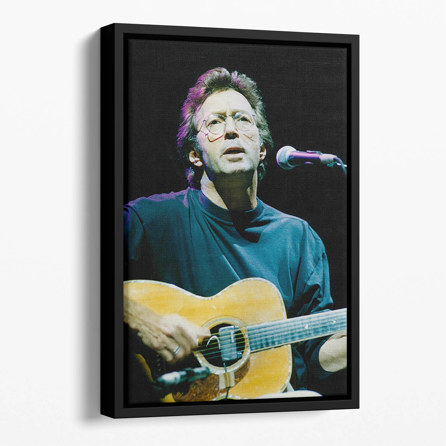 Eric Clapton live Floating Framed Canvas