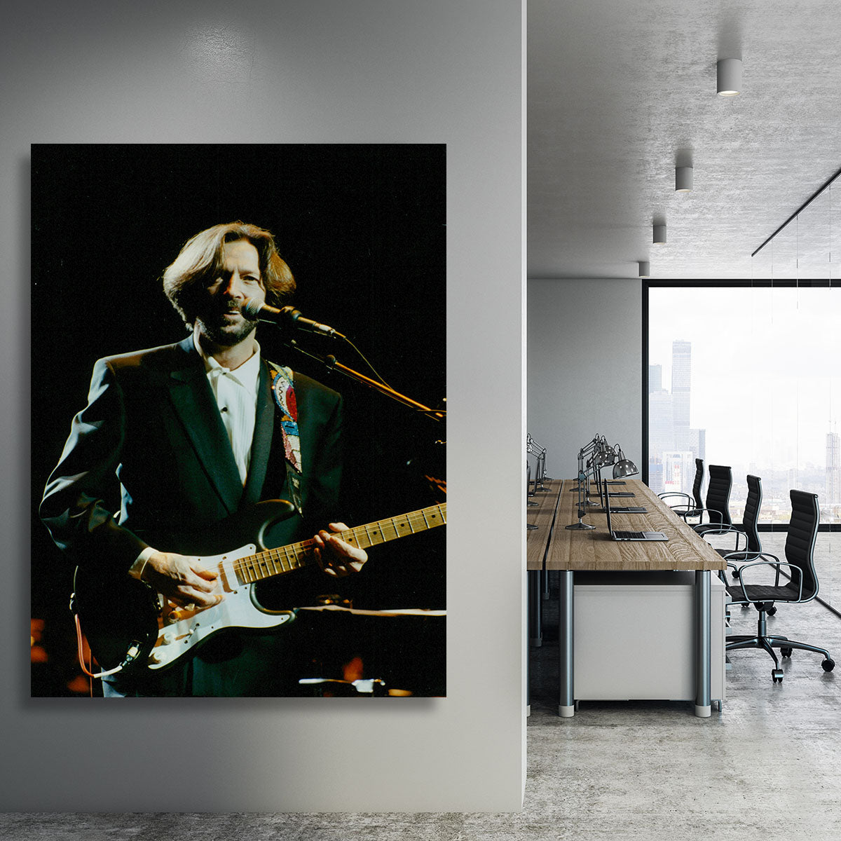 Eric Clapton on stage Canvas Print or Poster - Canvas Art Rocks - 3