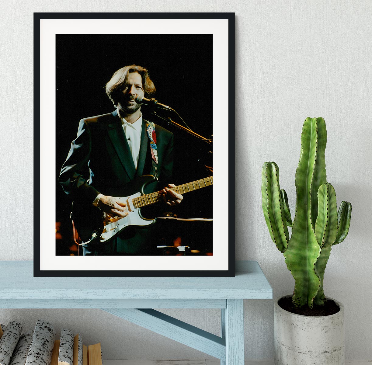 Eric Clapton on stage Framed Print - Canvas Art Rocks - 1