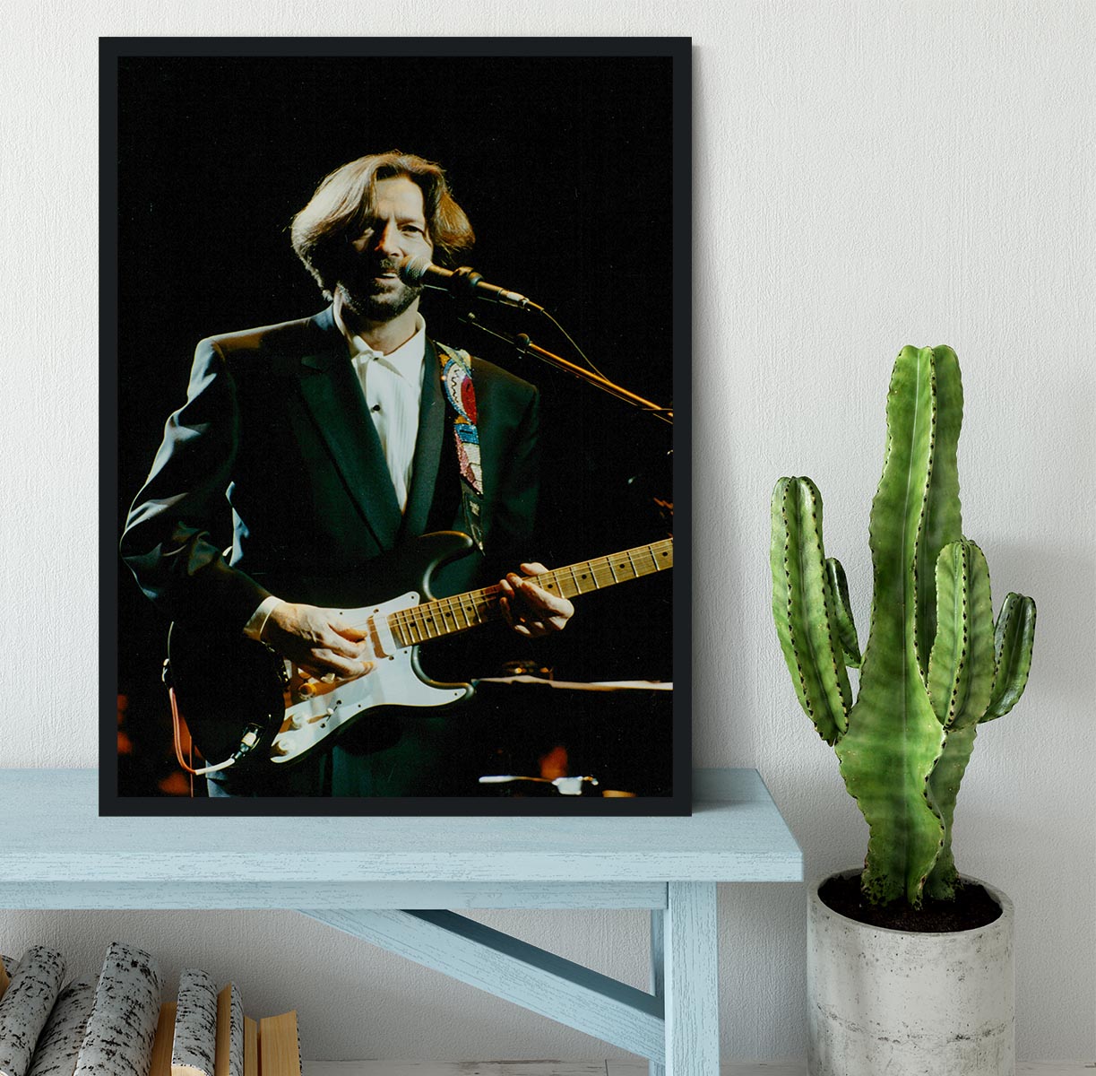 Eric Clapton on stage Framed Print - Canvas Art Rocks - 2