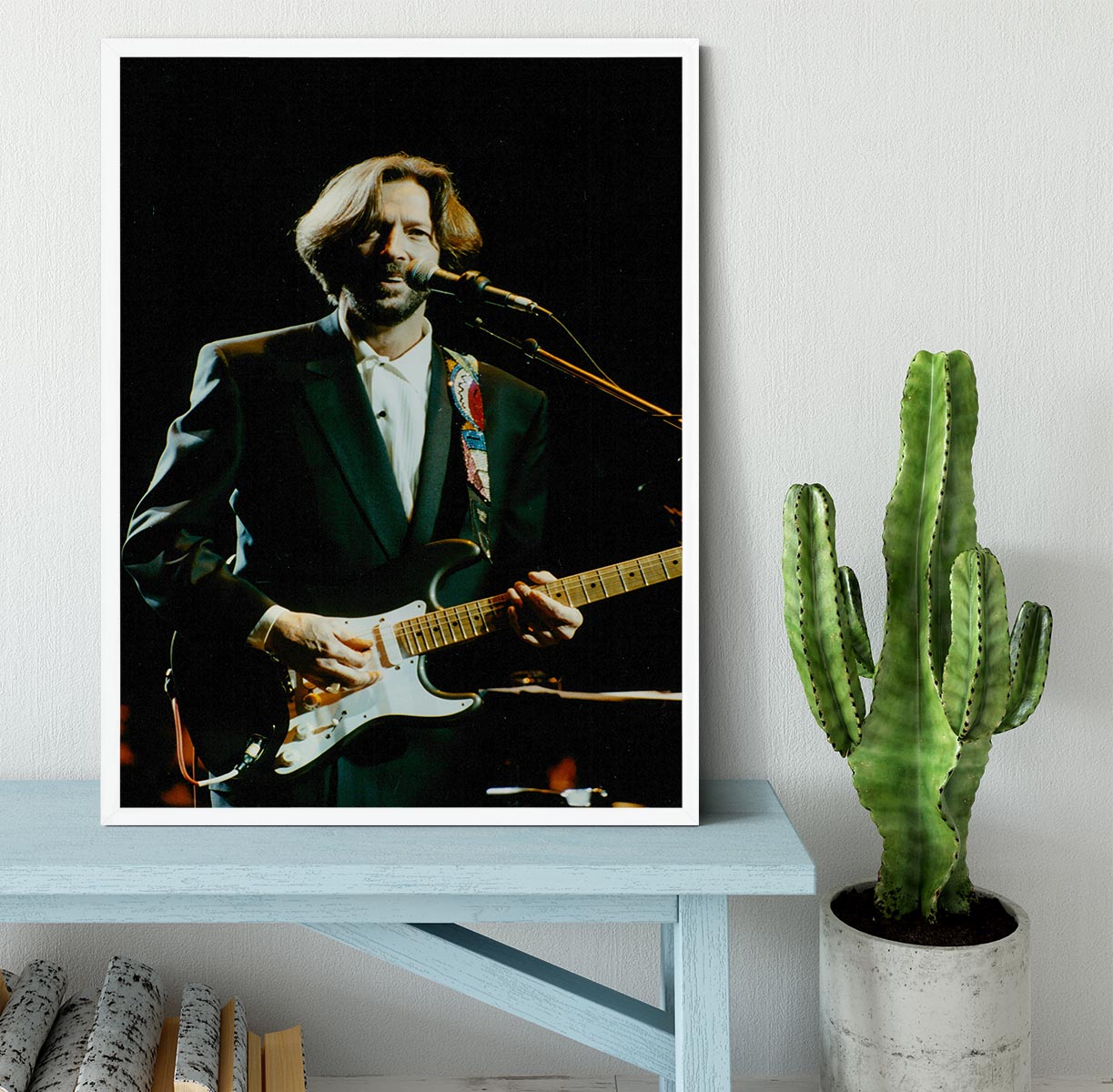 Eric Clapton on stage Framed Print - Canvas Art Rocks -6