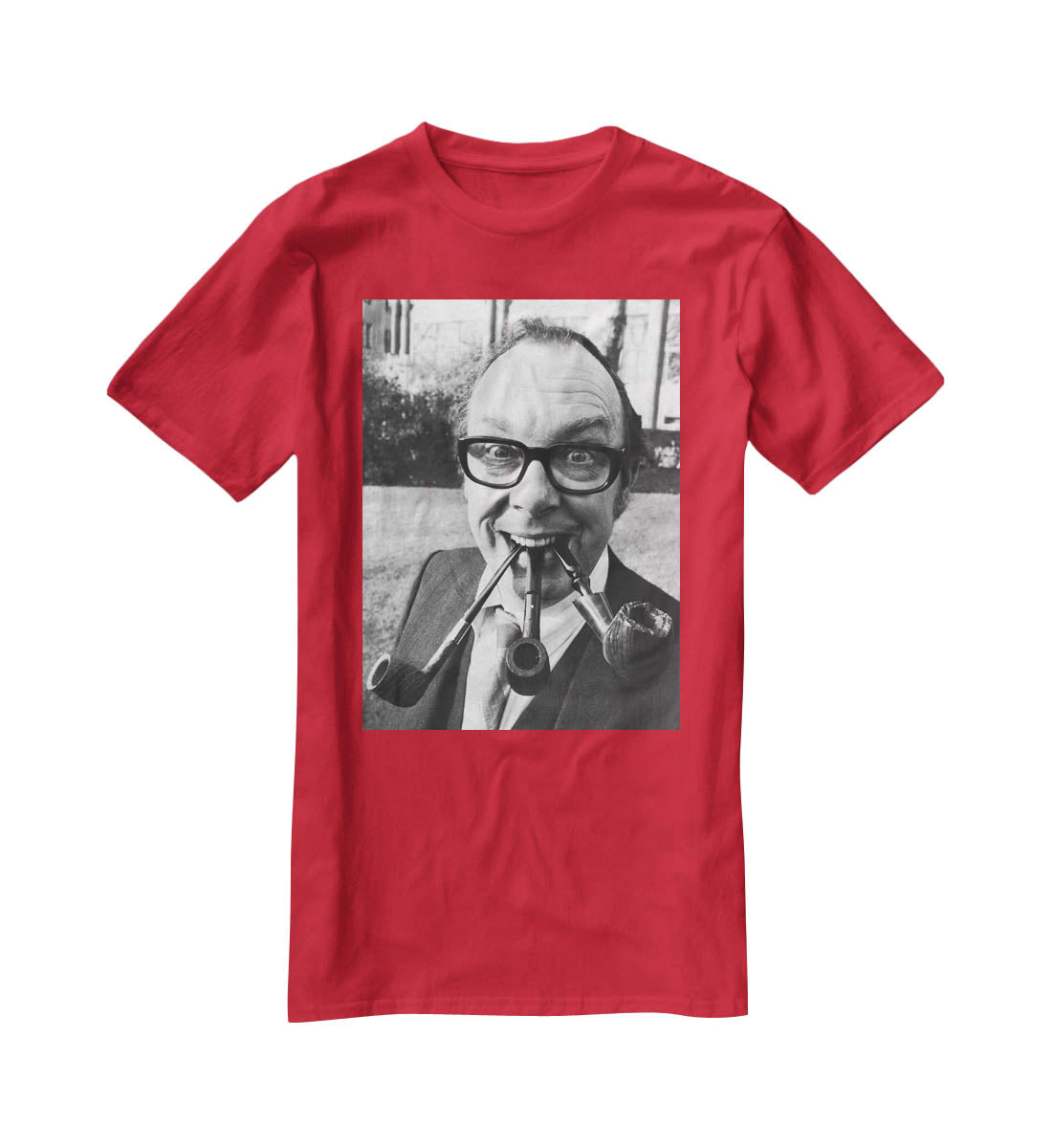 Eric Morecambe with three pipes in his mouth T-Shirt - Canvas Art Rocks - 4
