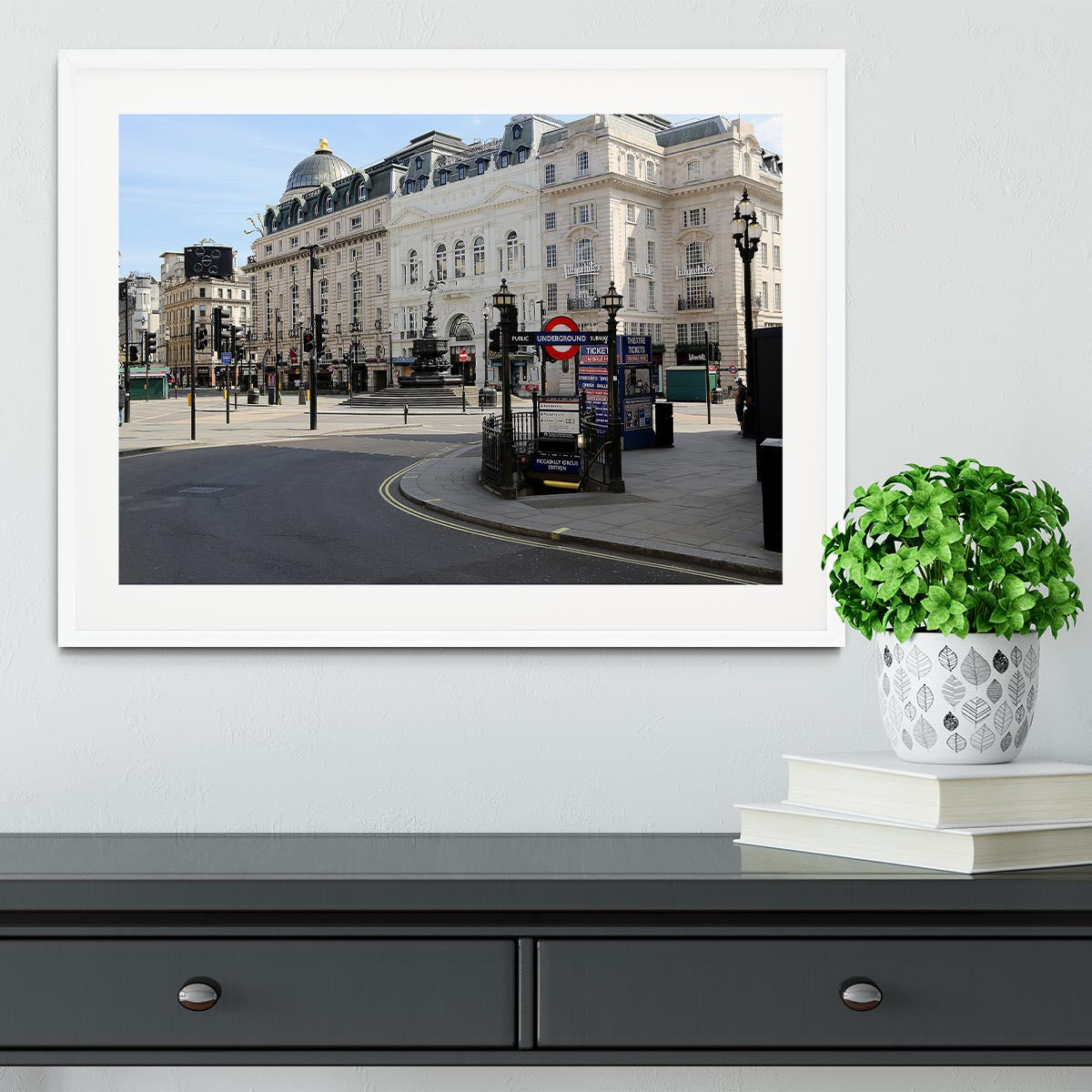 Eros Piccadilly Circus London under Lockdown 2020 Framed Print - Canvas Art Rocks - 5